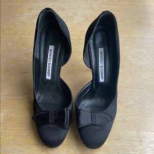Manolo Blahnik Black D'Orsay Heels
